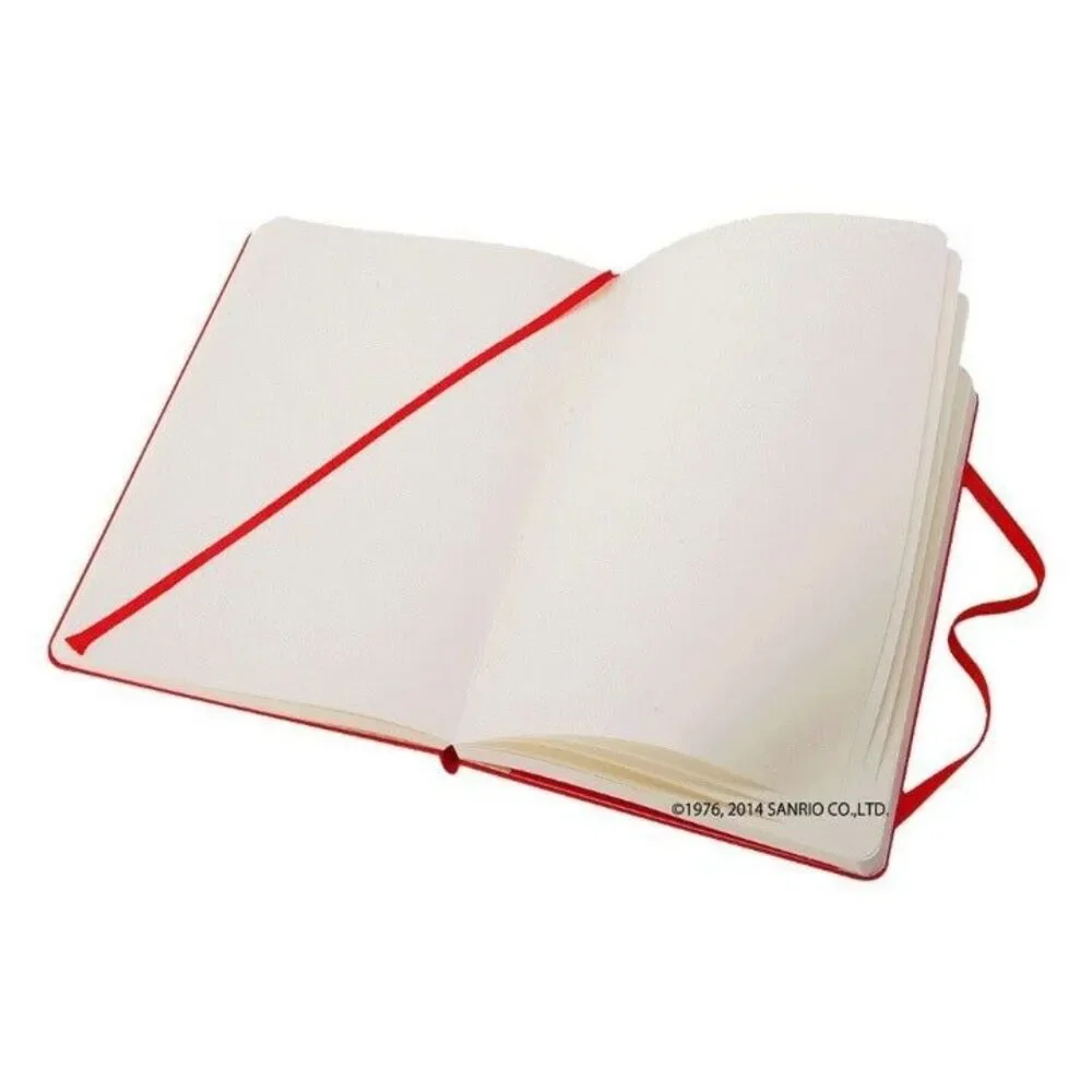 MOLESKINE Limited Edition Hello Kitty Notebook, Red, Plain/Blank, Hard Cover